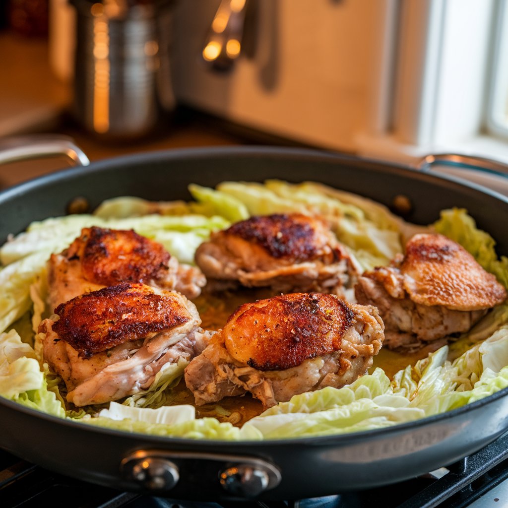 Delicious Chicken Thighs and Cabbage Recipe for Dinner