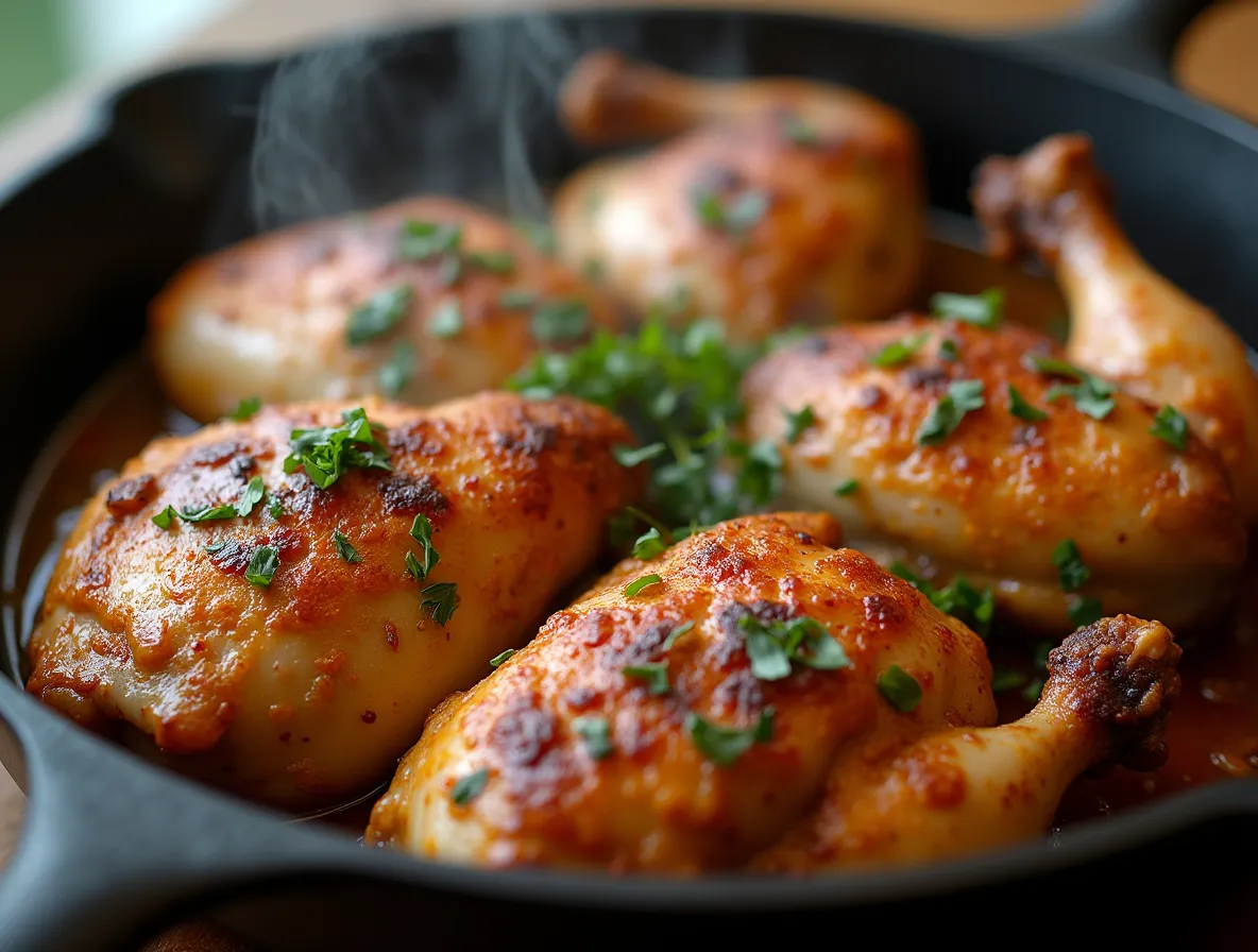 Braised Chicken in the Oven with Crispy Skin Recipe