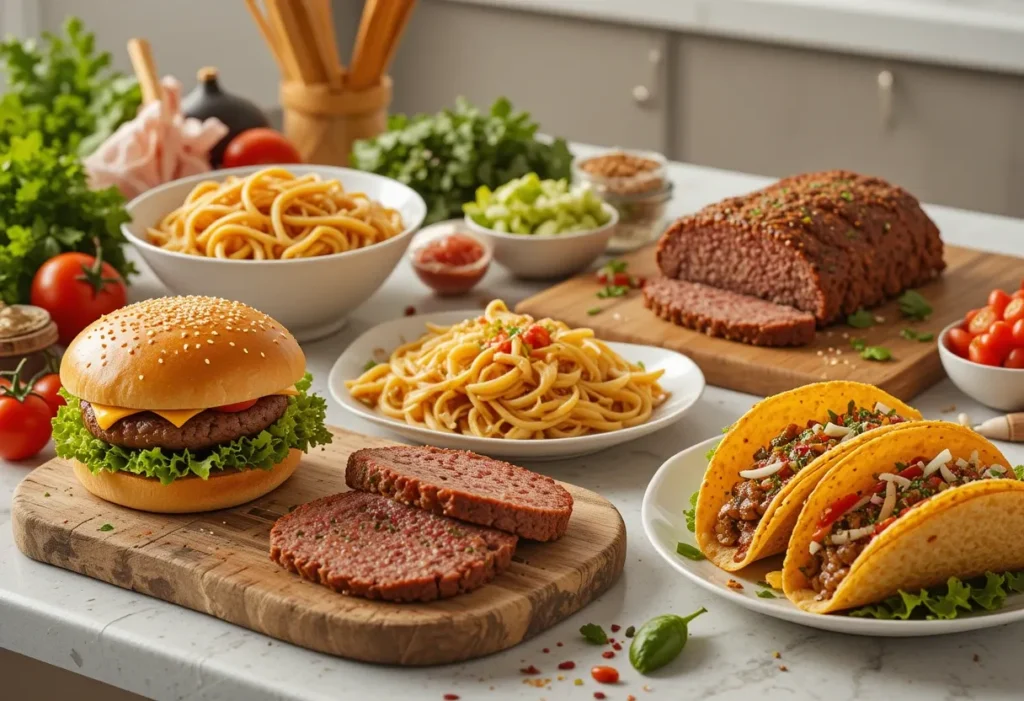 A variety of delicious recipes made with hamburger meat