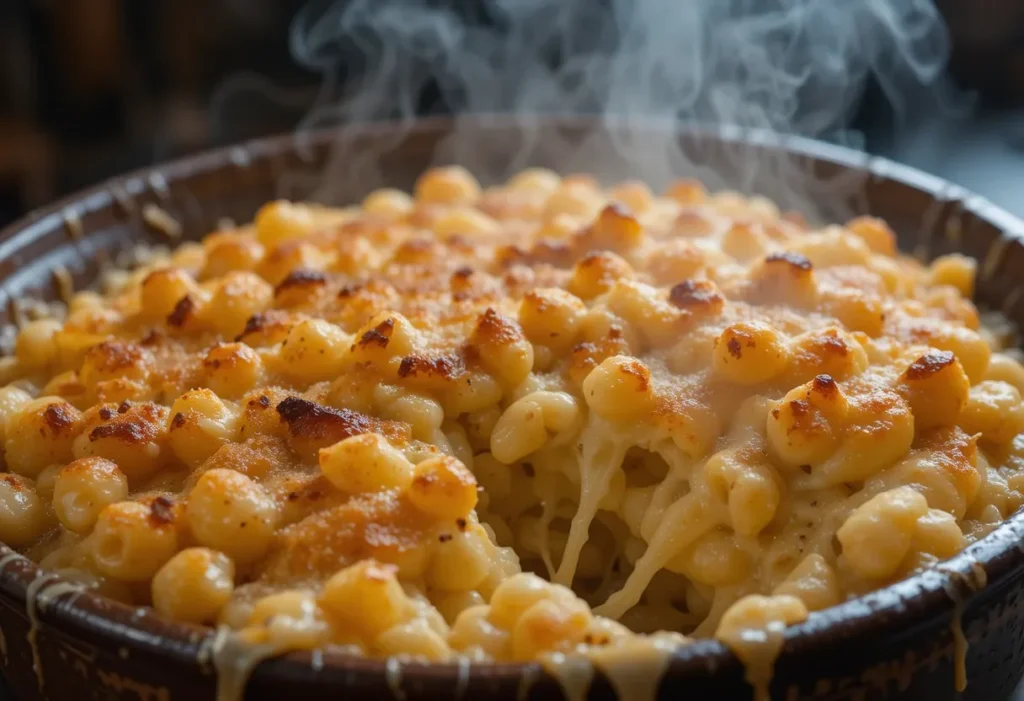 Ultimate baked mac and cheese with a golden crust