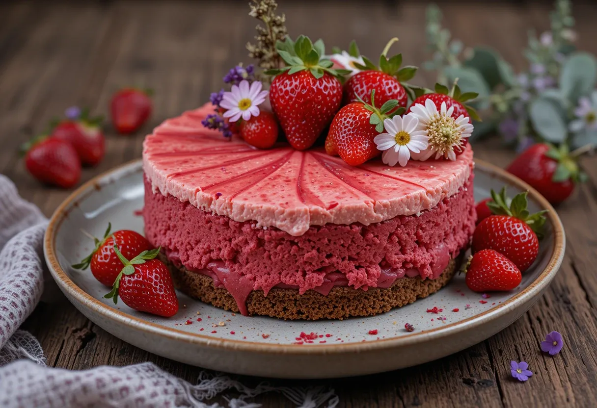 Red Velvet Strawberry Cheesecake