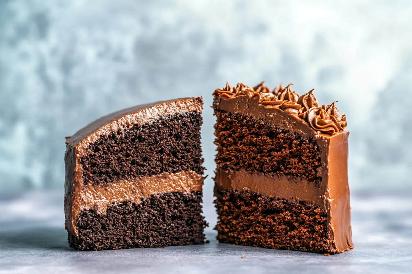 Overbaked chocolate cake with dry texture