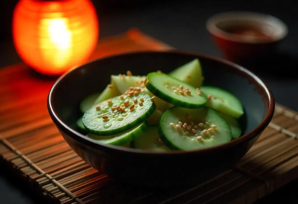 Asian marinated cucumber salad