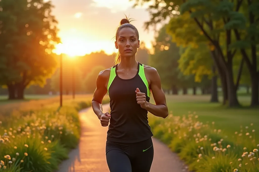 Person engaging in outdoor exercise
