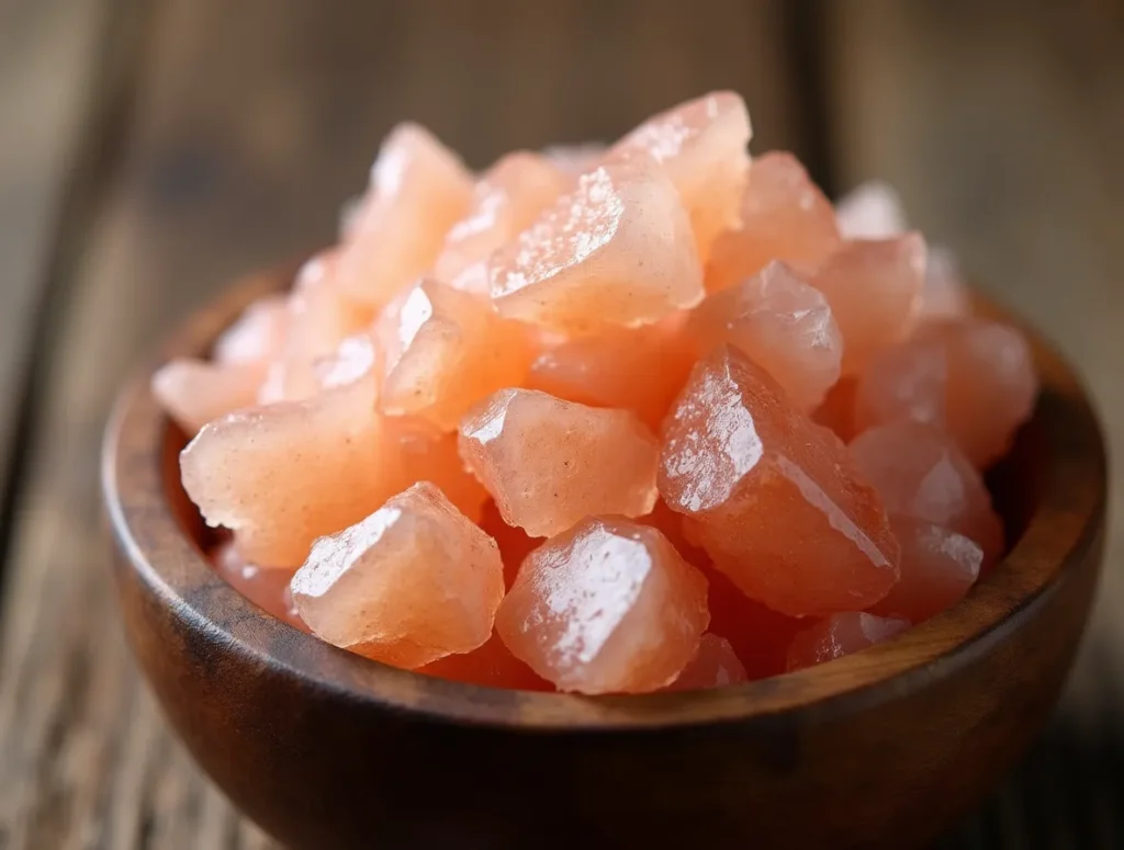 Himalayan pink salt crystals