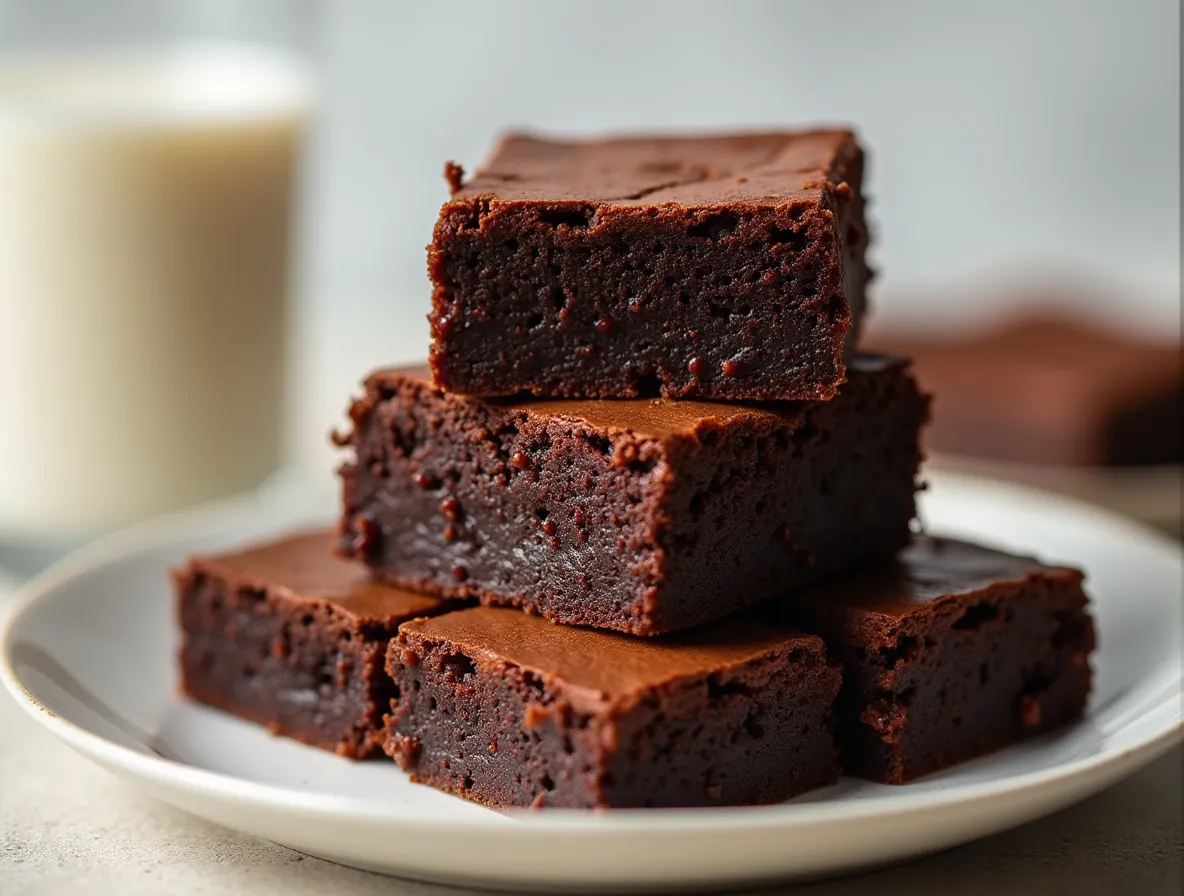 Freshly baked avocado oil brownies
