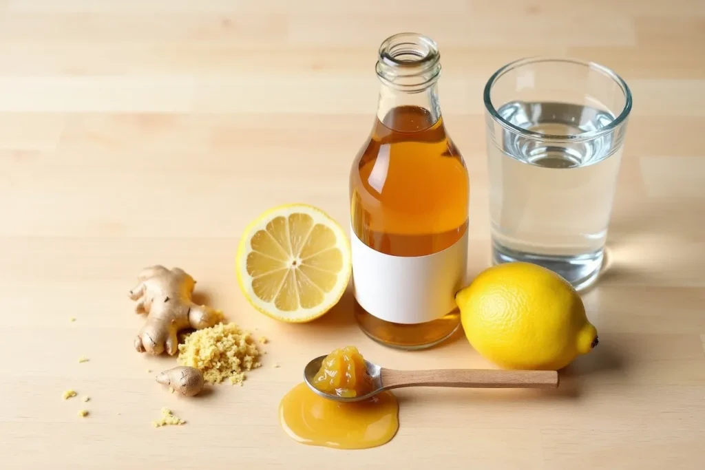 Ingredients laid out for making a detox drink