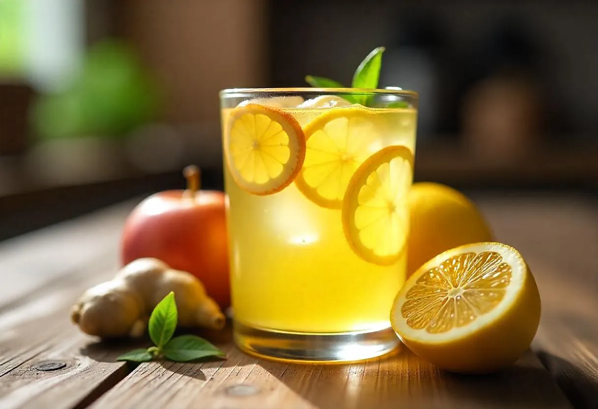 Apple Cider Vinegar Lemon Ginger Drink Recipe