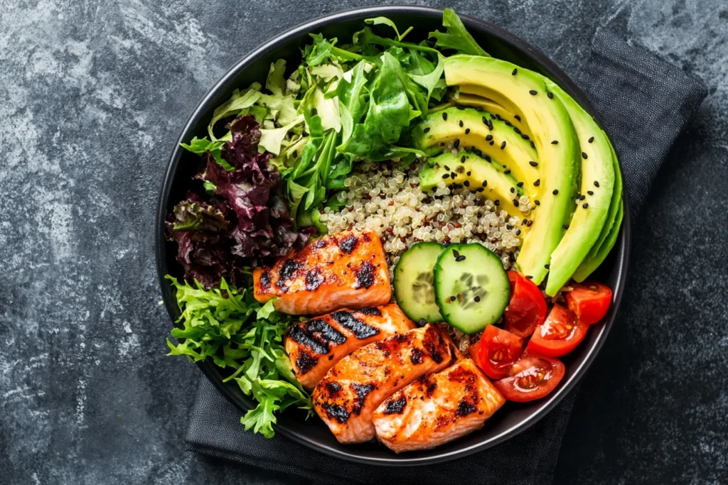 Salmon Buddha bowl