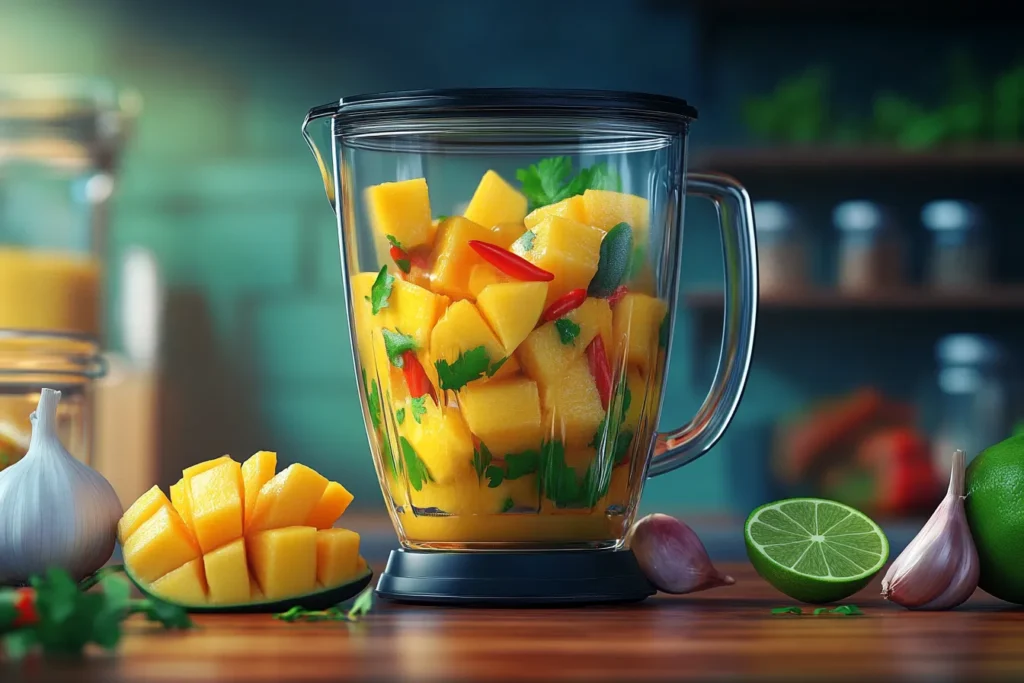 “Blending mango and habanero”