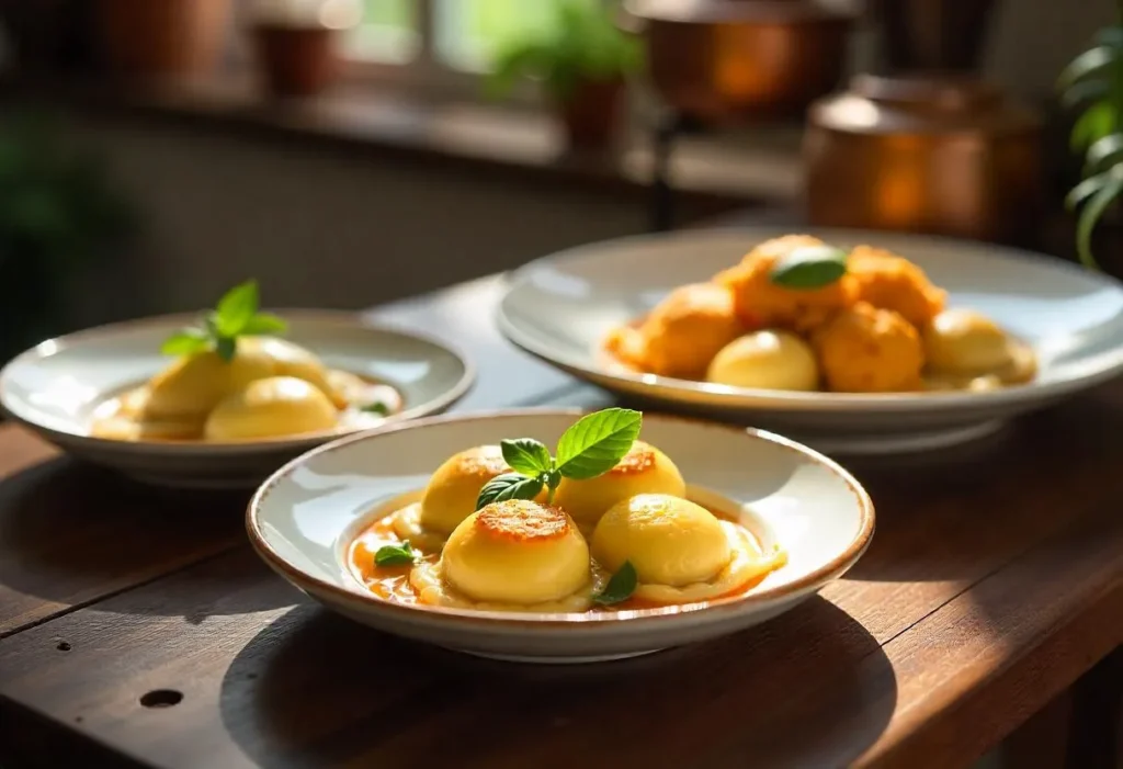 Comparison of three ravioloni cooking methods