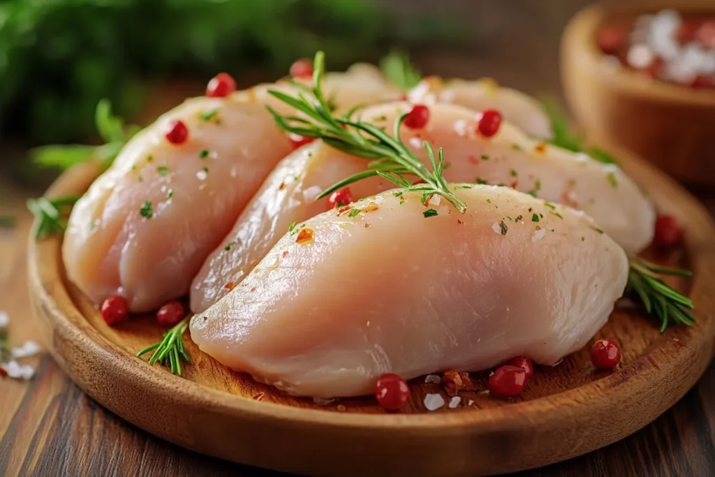 Nutrition chart of chicken breast