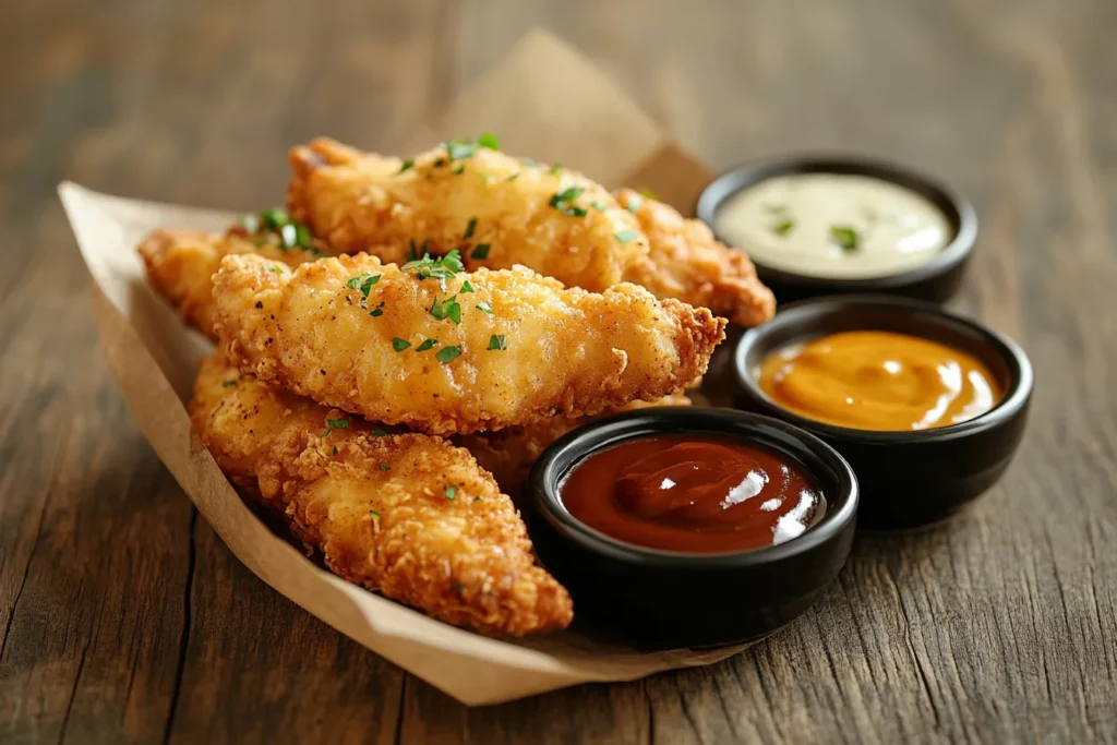 Dipping sauces with chicken tenders