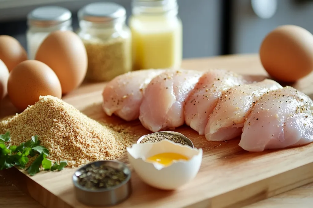 Ingredients for chicken tenders recipe