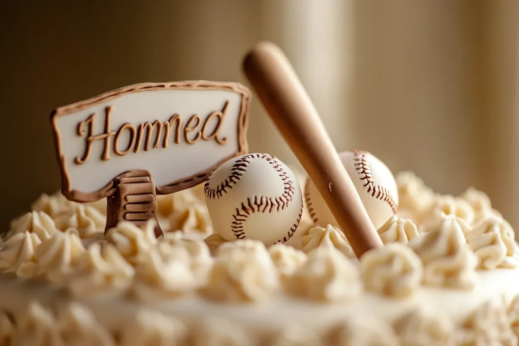 Personalized acrylic and fondant baseball cake toppers