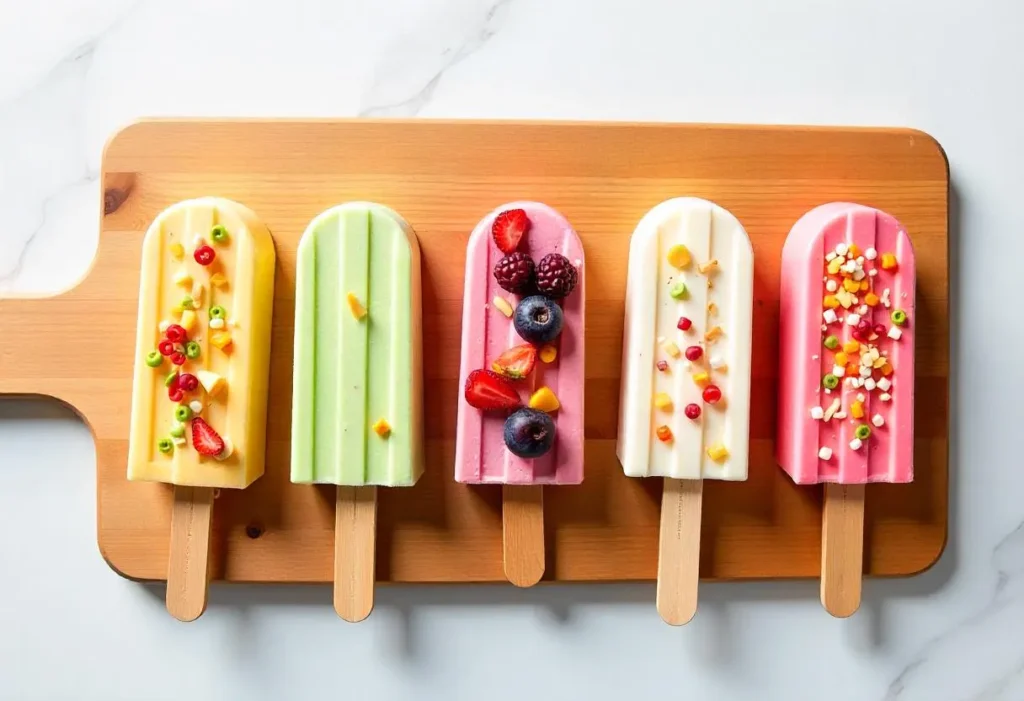 Various homemade yogurt bar flavors