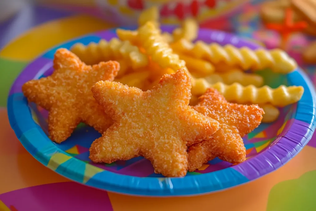 Chicken tenders in fun shapes
