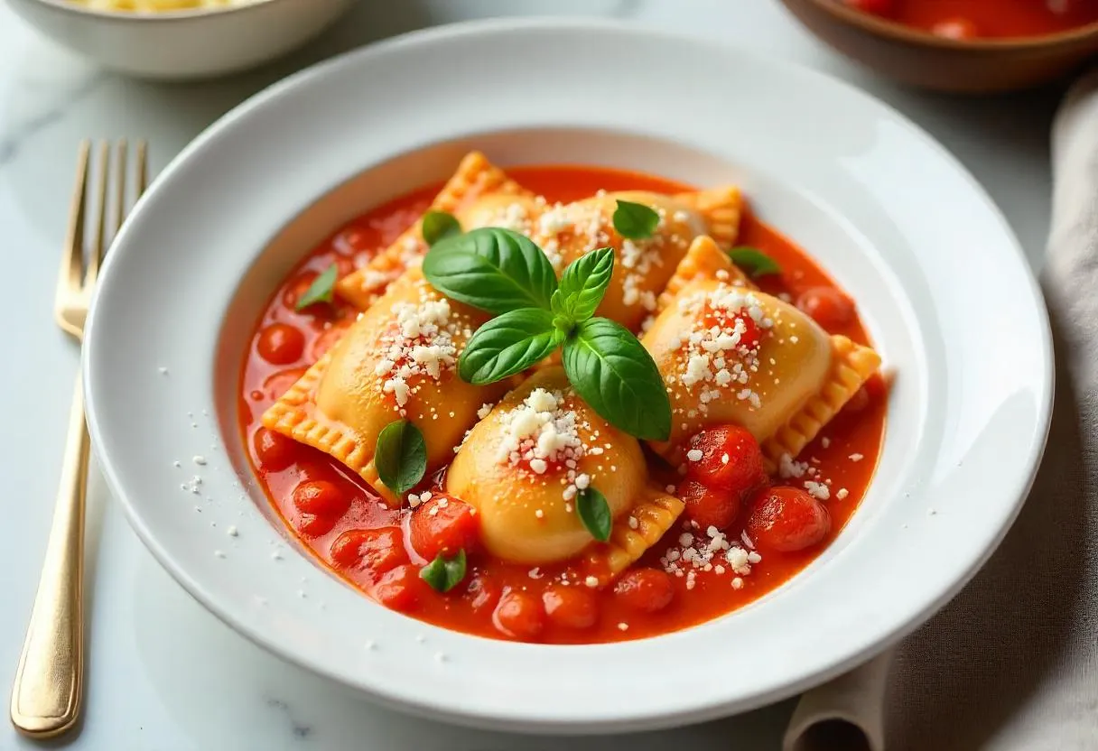 Trader Joe’s Tomato Burrata Ravioloni with Spicy Vodka Sauce: A Must-Try Delight