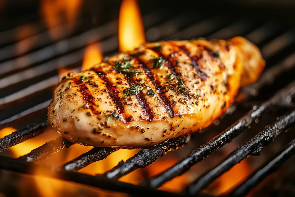 grilled chicken breast cooking