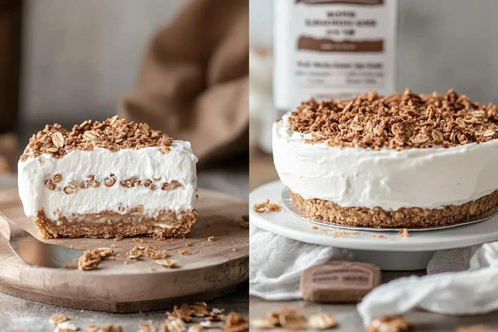 Side-by-side comparison of homemade vs packaged cream pies