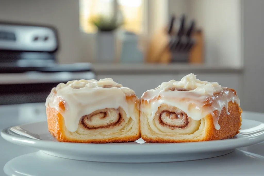 Side-by-side icing textures