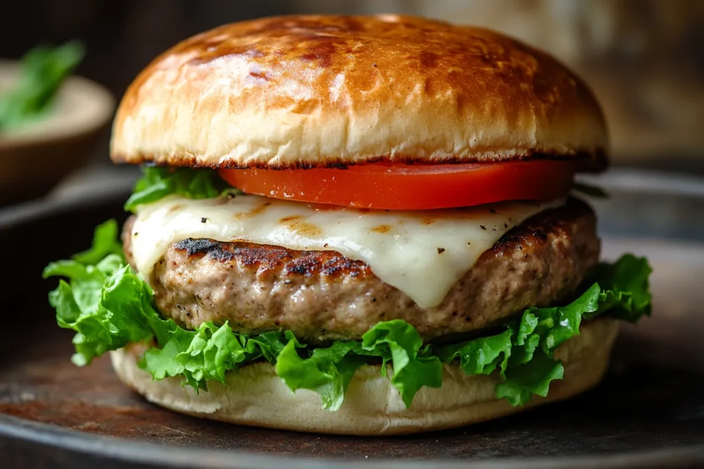 Juicy turkey burger inspired by Barefoot Contessa