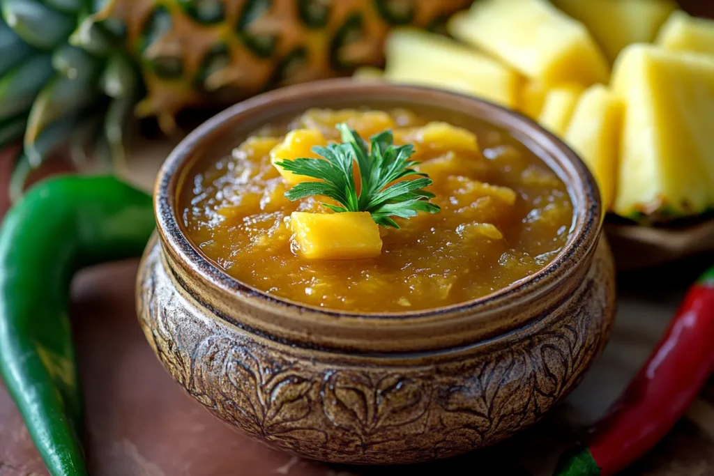 “Pineapple habanero sauce”