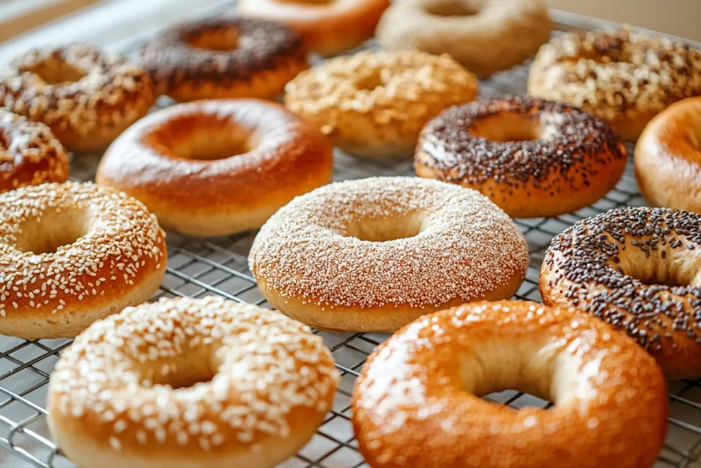 Sweet and savory protein bagel options