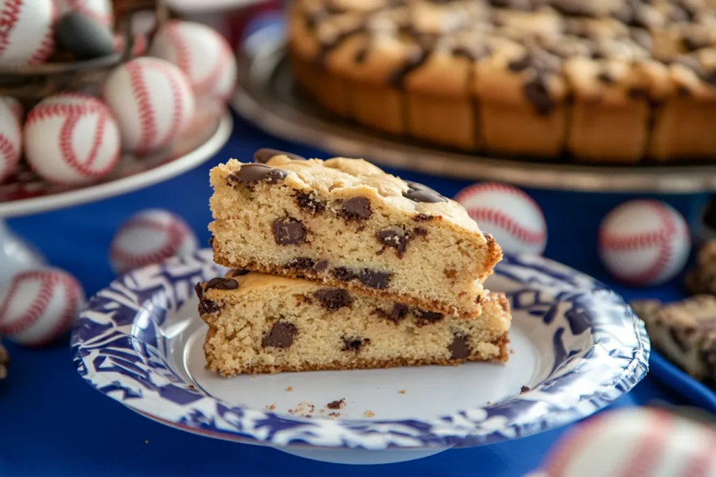 Cookie cake served on plates