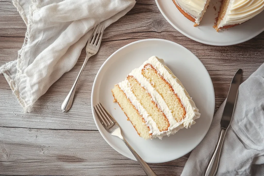 Sliced 6 inch cake served on plates