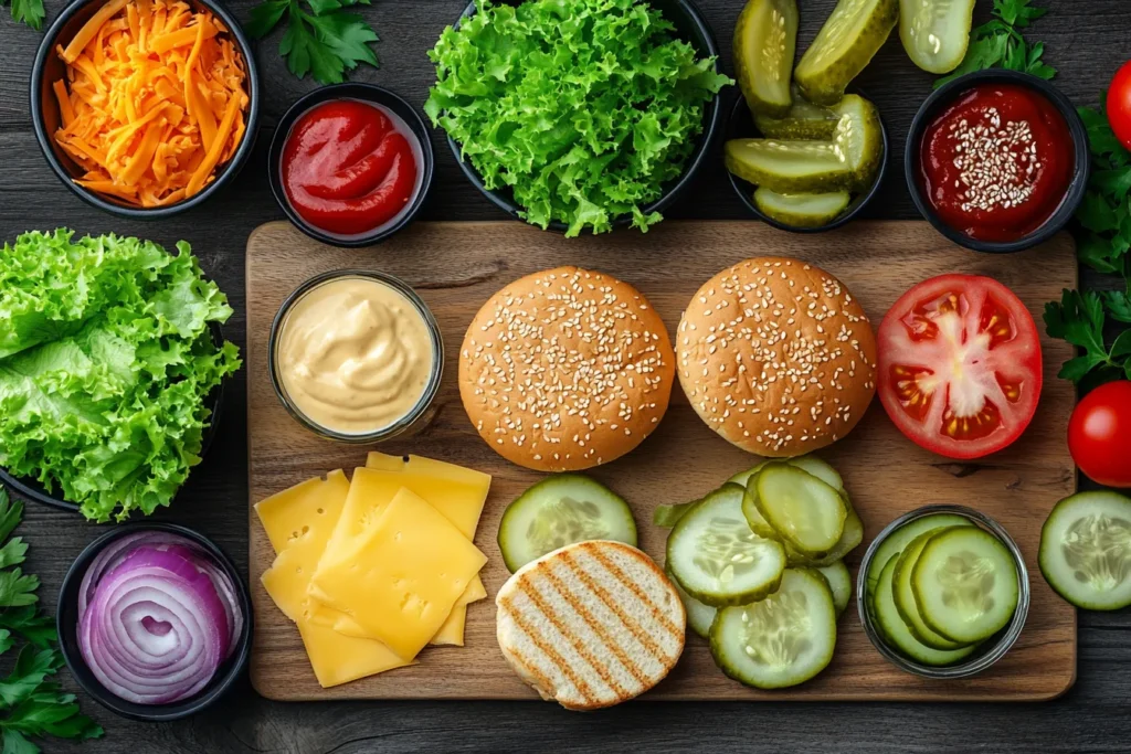 Turkey burger toppings and sauces