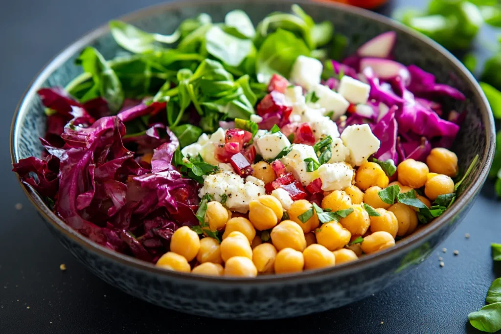 “Vegan version of La Scala salad”