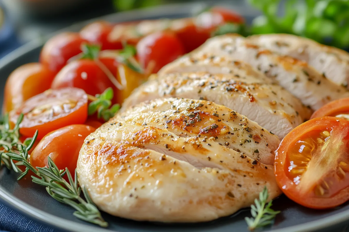 Nutrition label showing macros of 3 oz chicken breast