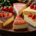 Global cheesecake styles: New York, Basque, Japanese, and Italian