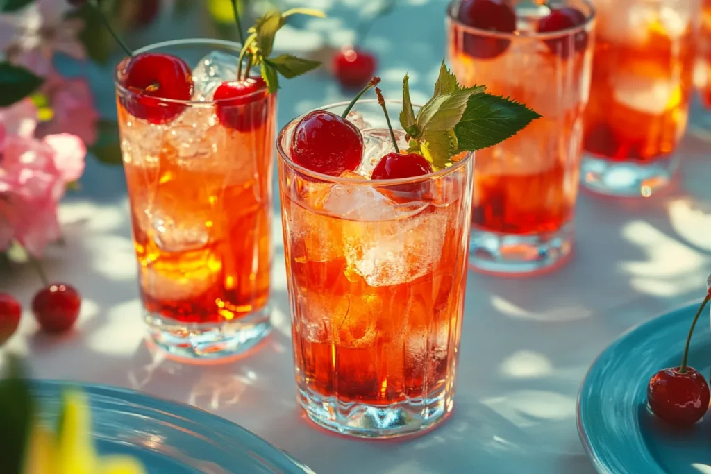 Different types of cherry bomb drinks