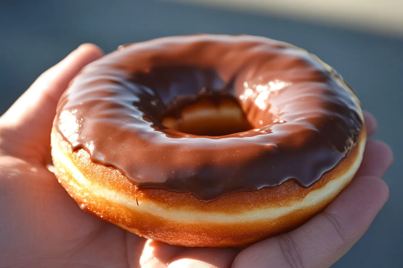 Krispy Kreme Chocolate Glazed Doughnut close-up