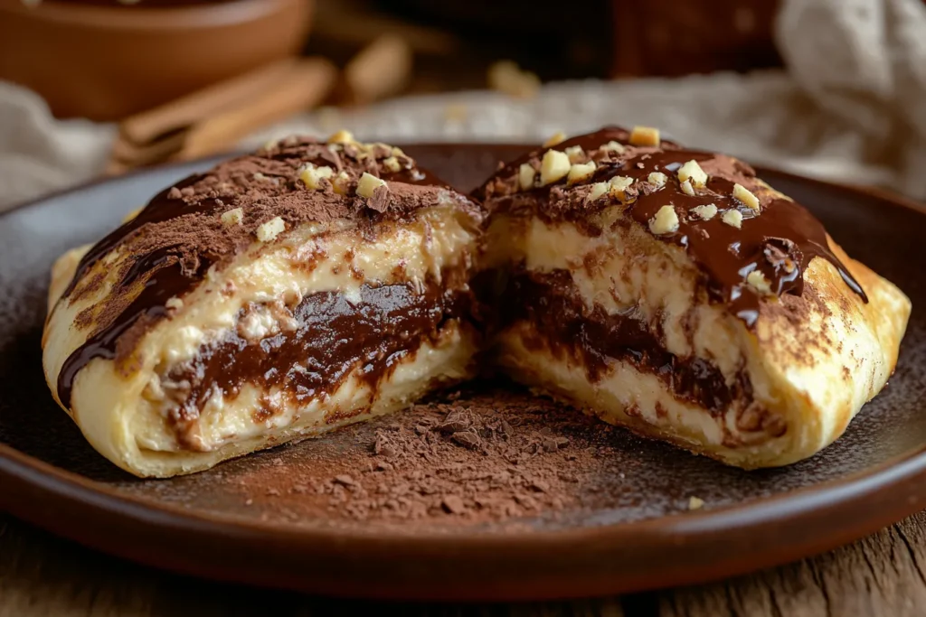 Chocolate Nutella cheesecake chimichanga