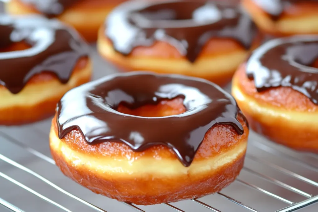 Homemade Boston Kreme donuts