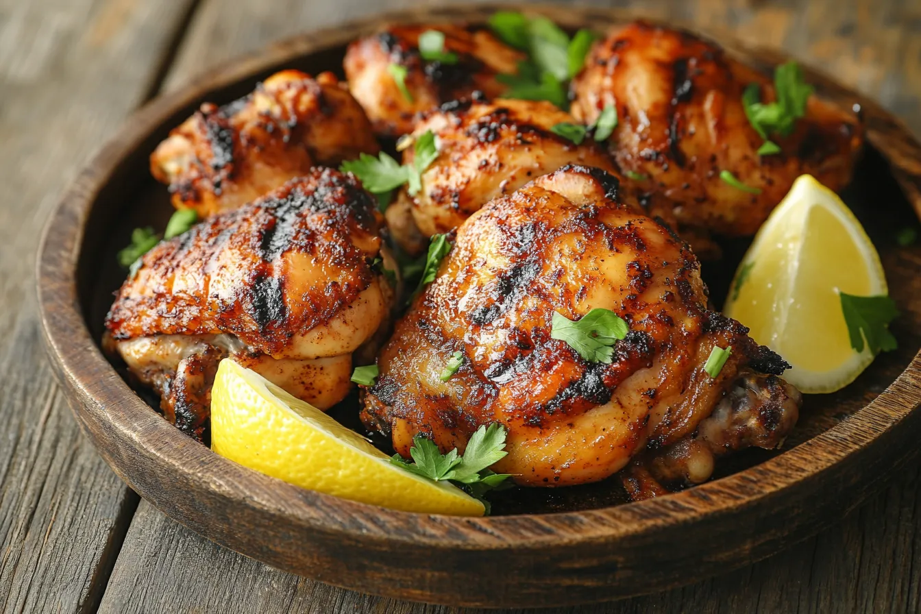 Grilled Brazilian BBQ Chicken on a Plate