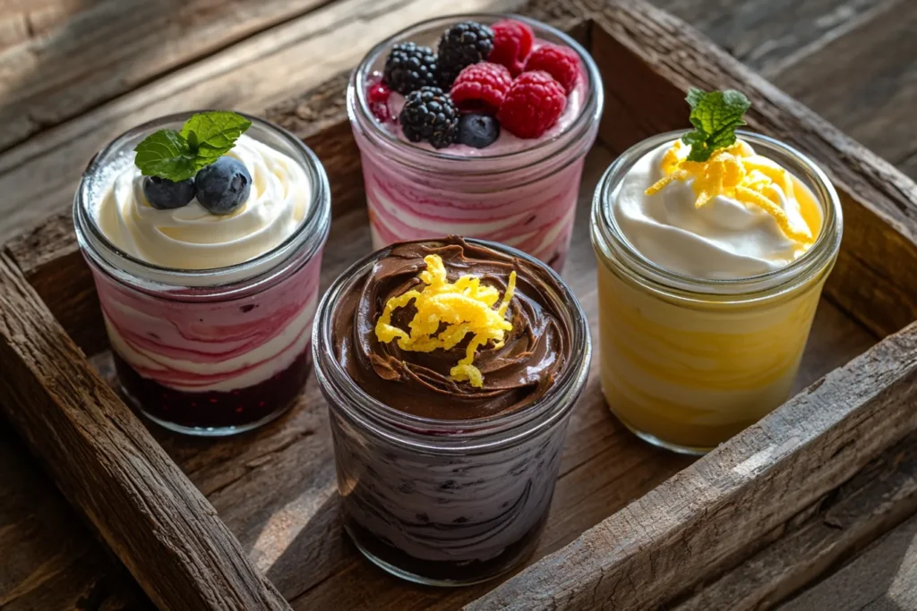 GAPS desserts in glass jars for fridge storage