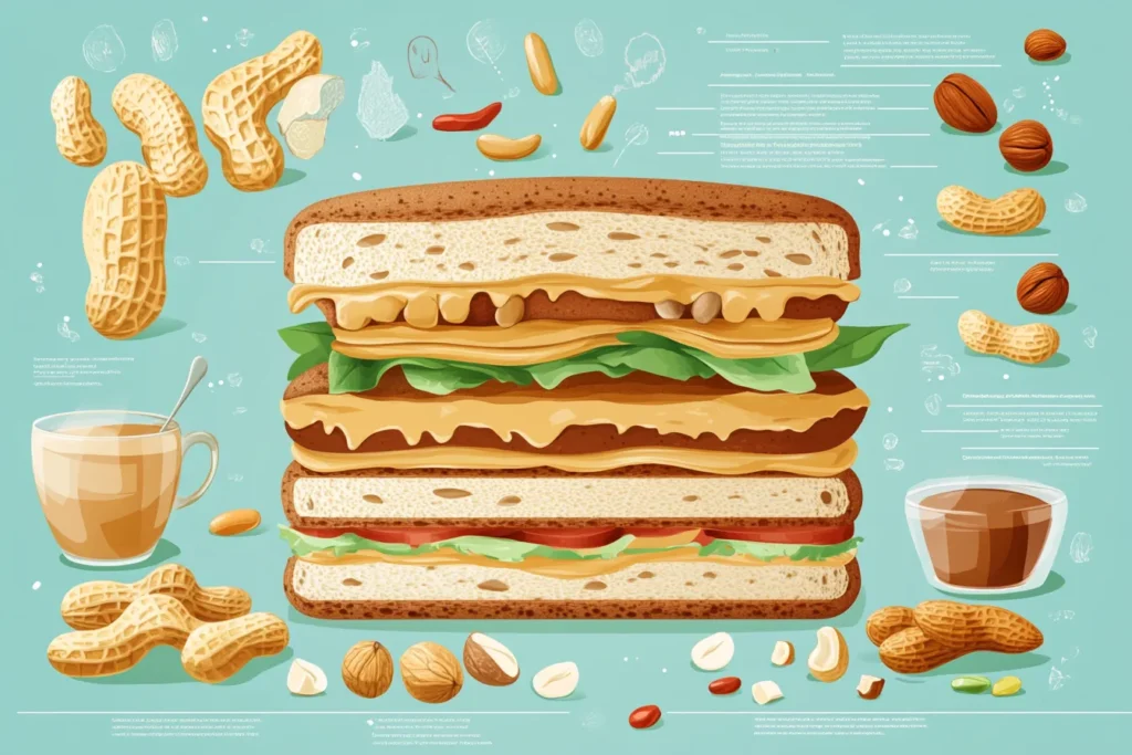 Nutrient chart showing benefits of peanut butter