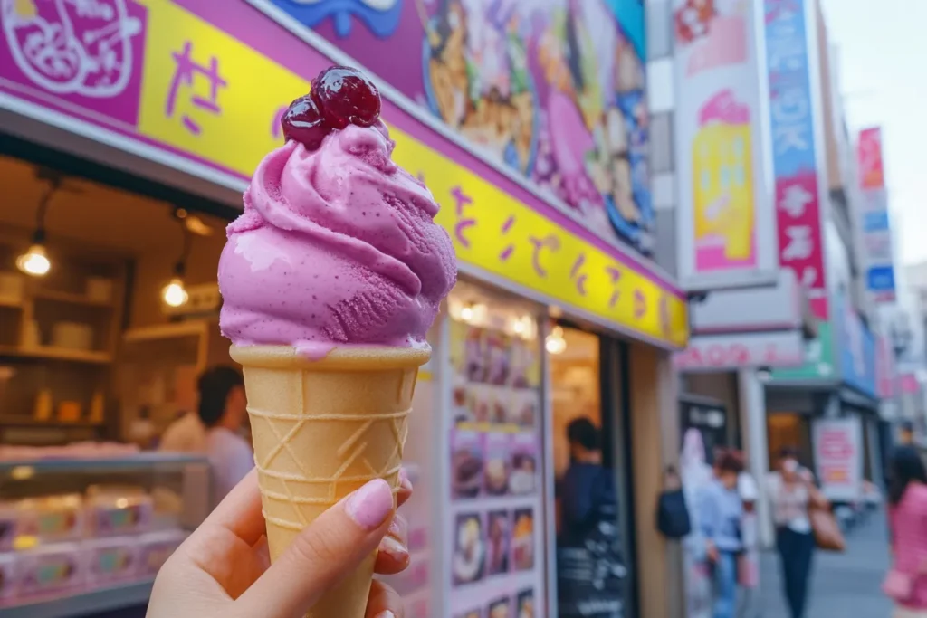 Grape ice cream shops in Shibuya