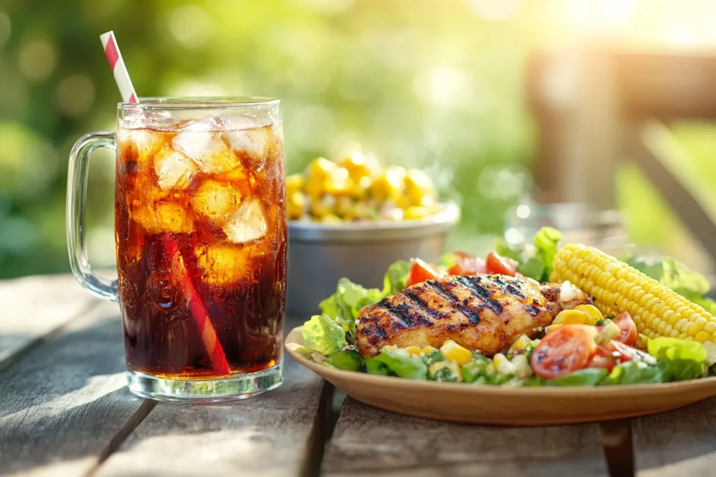 “Iced tea with barbecue dishes”