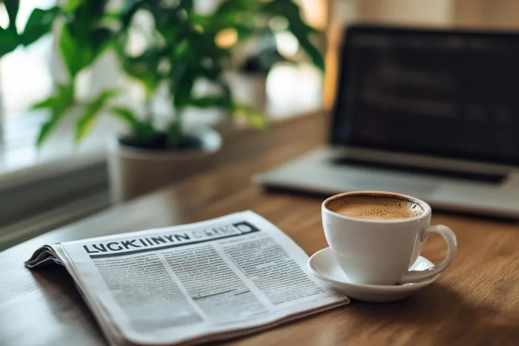 News headline about Luckin Coffee scandal