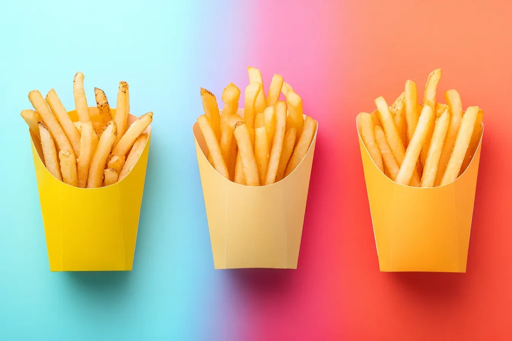 Fast food french fries from multiple restaurants