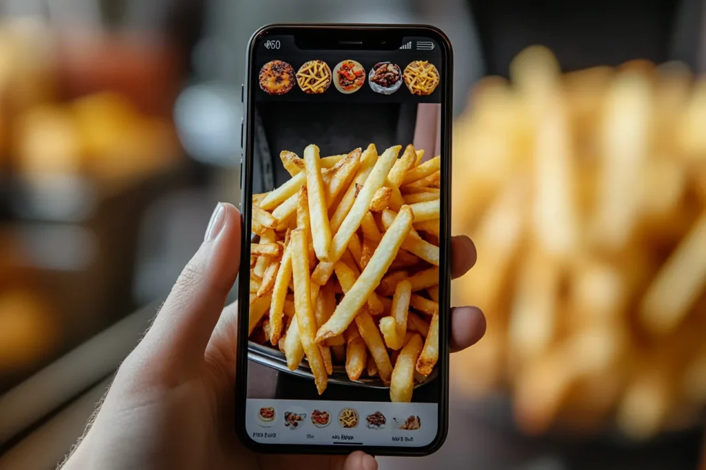 Social media posts of National French Fry Day celebrations