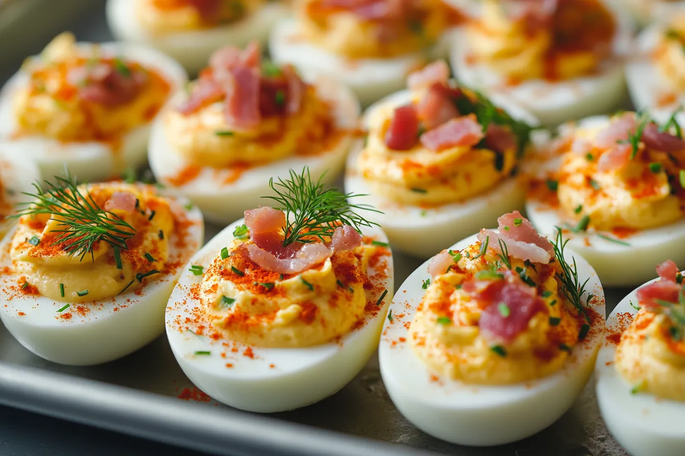 Deviled eggs with creative toppings at Ohio State Fair