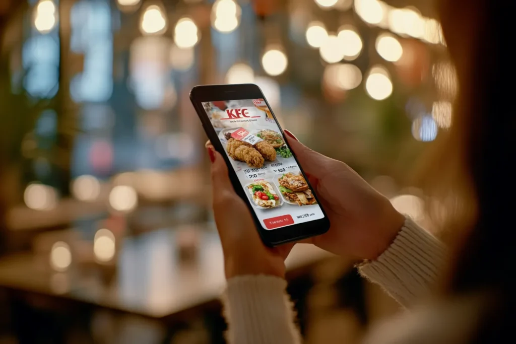 KFC App Order Screen