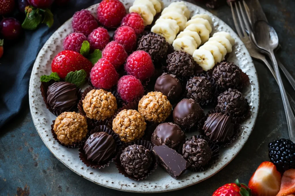 Cheesecake balls arranged for a party