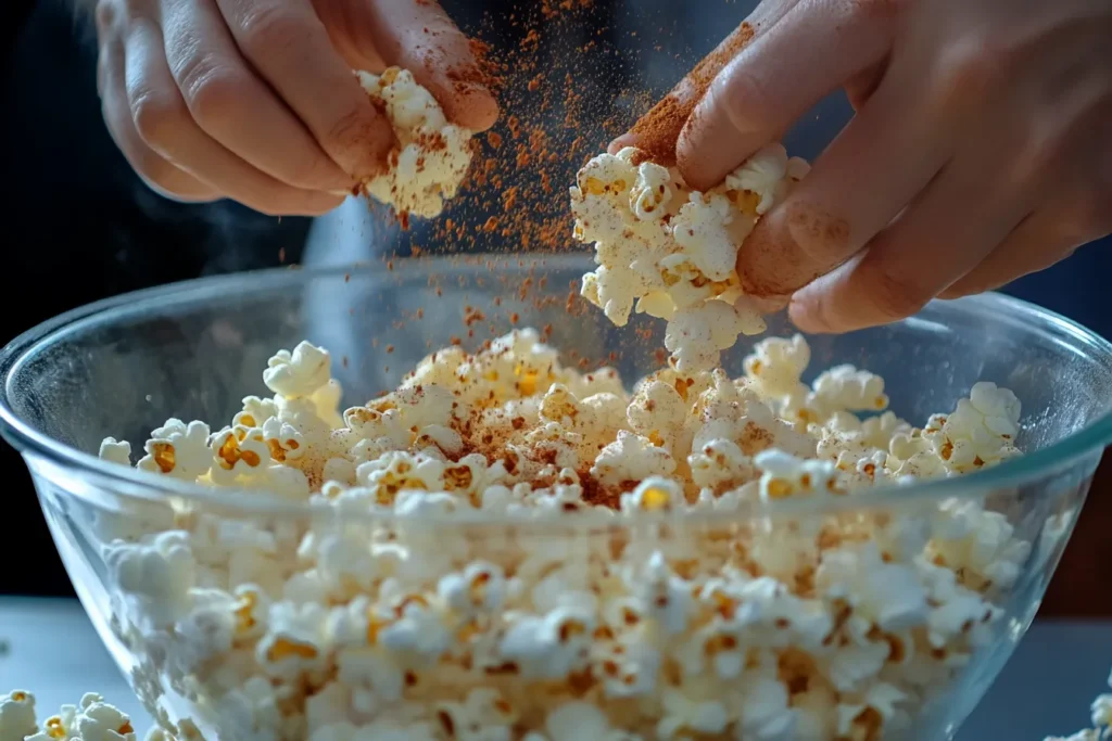 popcorn tossed with spices